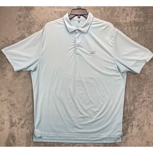 Peter Millar Men's Summer Comfort Polo‎ Shirt Blue XXL Striped Performance Golf
